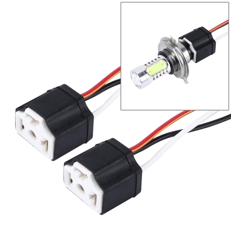 2 PCS Car Auto LED Bulb Socket Holder (No Including Light), H7, H8/H11, 1156, 7443, H1/H3, H4