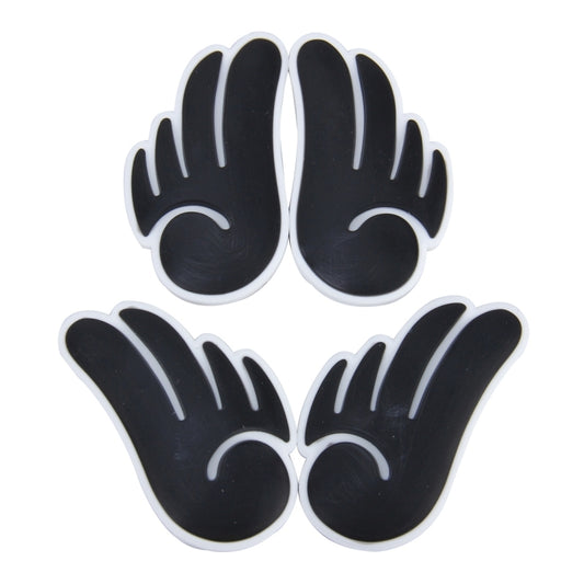 4 PCS Autocollant Décoratif en PVC Anti-rayures de Protection de Voiture, Forme Aile d'Ange, Style Dessin Animé, Aile d'Ange
