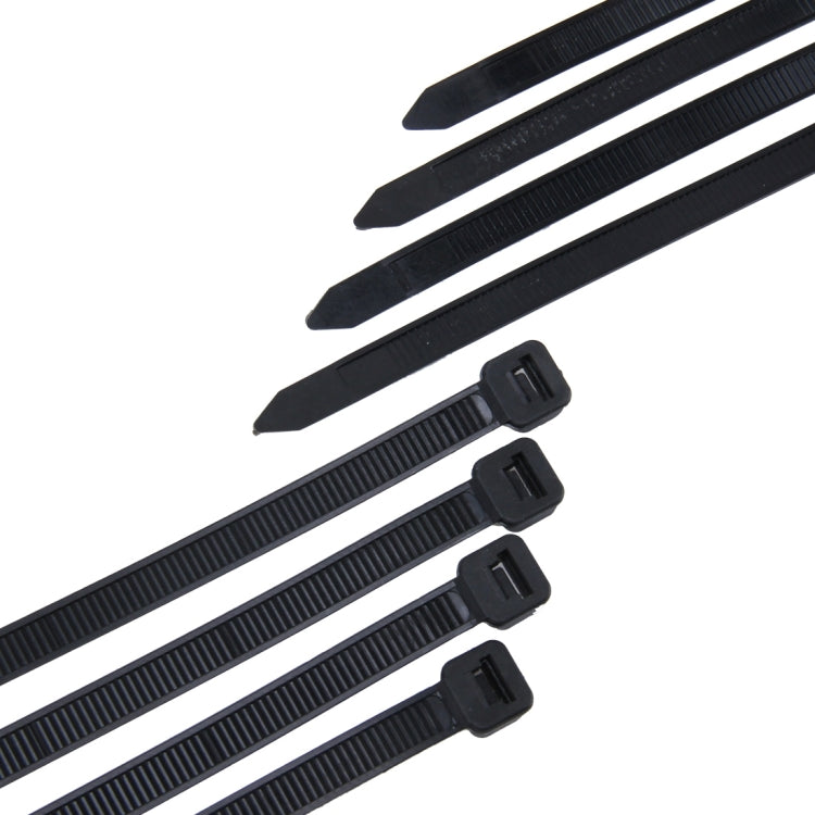 100pcs /Pack 8mm*200mm Nylon Cable Ties, 8mm*200mm Black