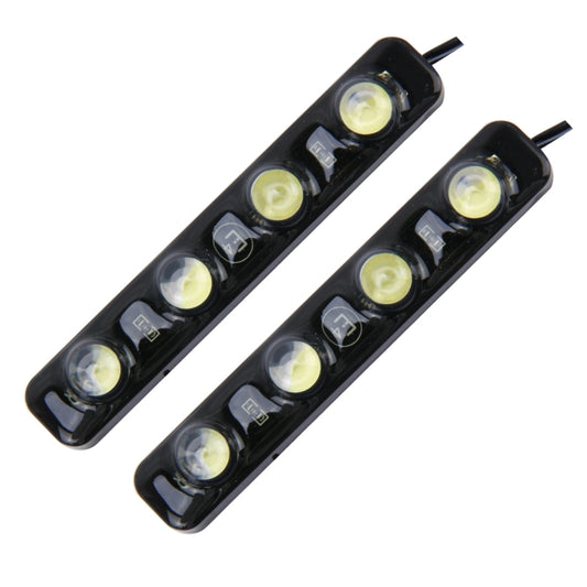 2 PCS 4W 120 LM 6000K DRL Daytime Running Light with 4 SMD-5050 Lamps, DC 12V, 4W