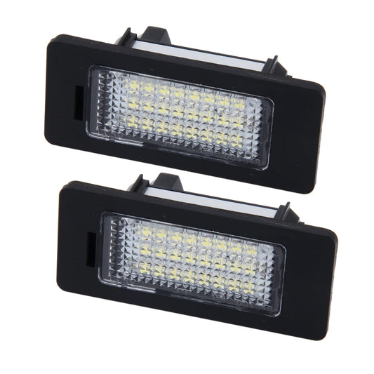 2 PCS License Plate Light with 24 SMD-3528 Lamps for BMW E81/E82/E90/E91/E92/E93/E60/E61/E39 (White Light), For BMW