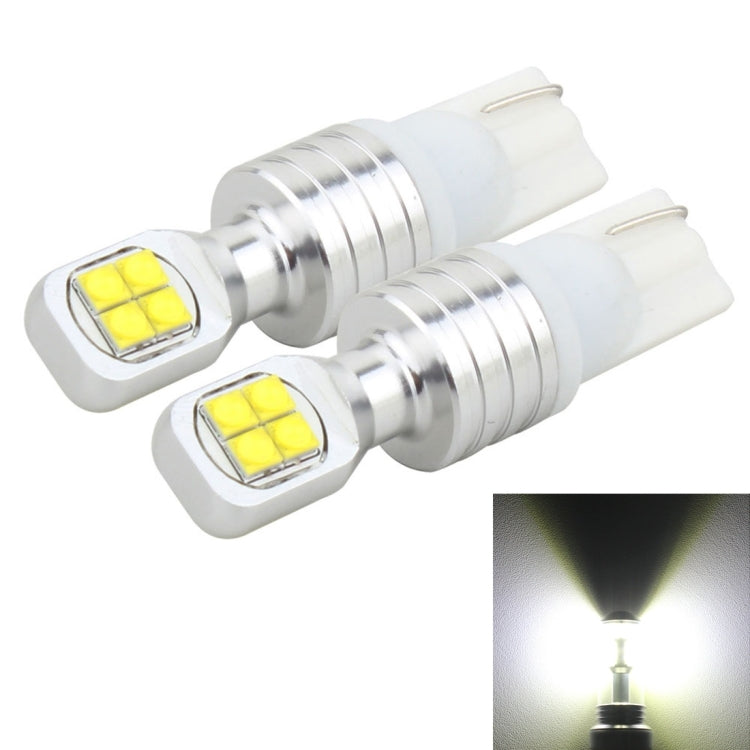 2 PCS T10/W5W 40W 800 LM 6000K Car Clearance Light Reading Light License Light with 8 Lamp, DC 12V, White Light