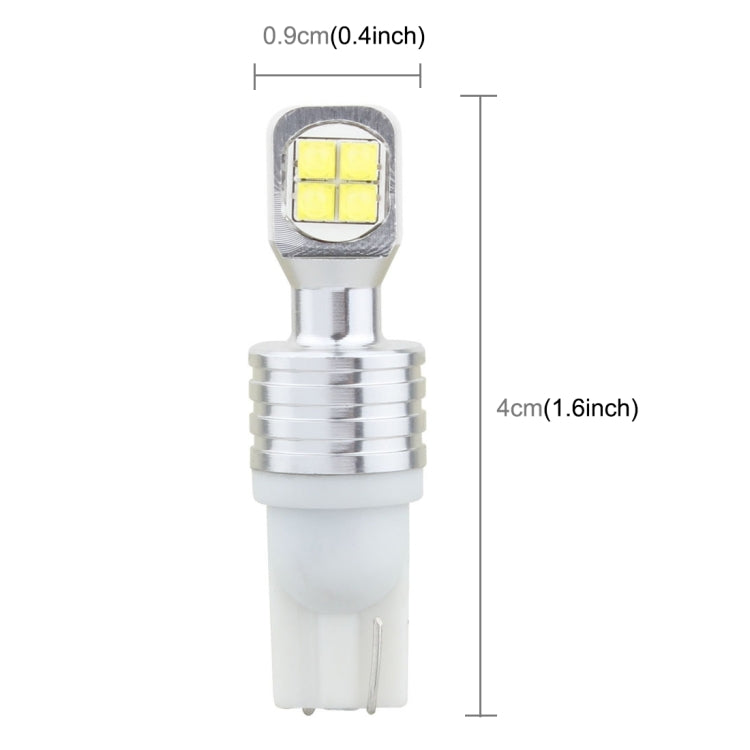 2 PCS T10/W5W 40W 800 LM 6000K Car Clearance Light Reading Light License Light with 8 Lamp, DC 12V, White Light