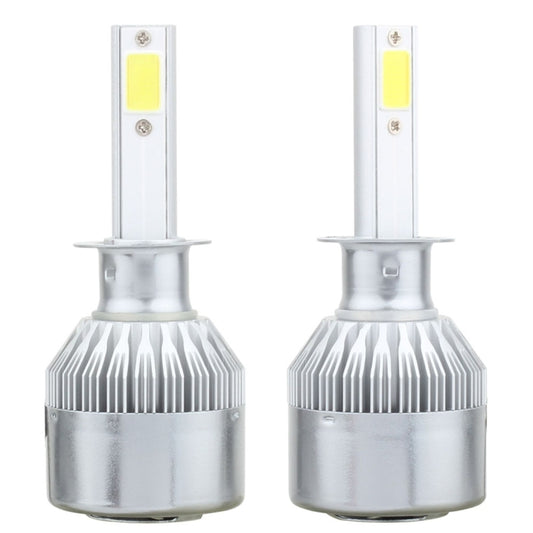 2 PCS H1 18W 1800 LM 8000K IP68 Canbus Constant Current Car LED Headlight with 2 COB Lamps, DC 9-36V, H1