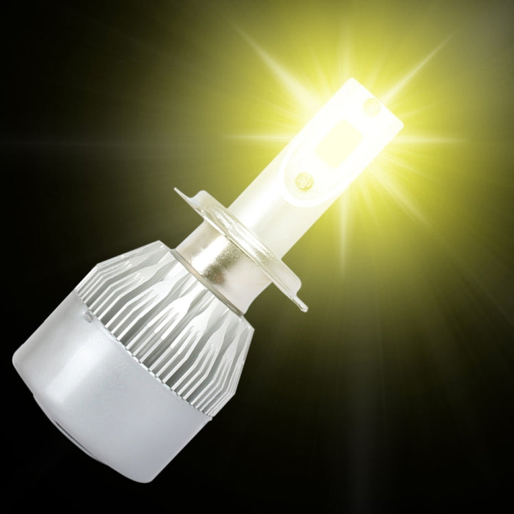 2 PCS H3 18W 1800 LM 6000K IP68 Canbus Constant Current Car LED Headlight with 2 COB Lamps, DC 9-36V, H3