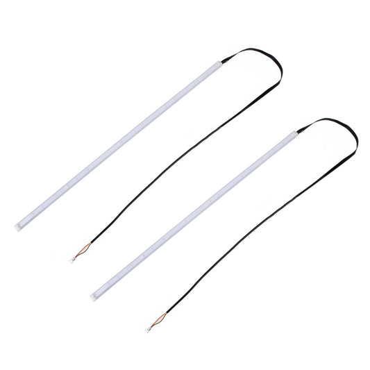 2 PCS 30cm DC12V 4.2W Ultra-thin Car Auto Double Colors Turn Lights / Running Lights, with LED SMD-2835 Lamp Beads (Turn Lights: Yellow Light; Running Lights: White Light), Turn Lights: Yellow Light; Running Lights: White Light