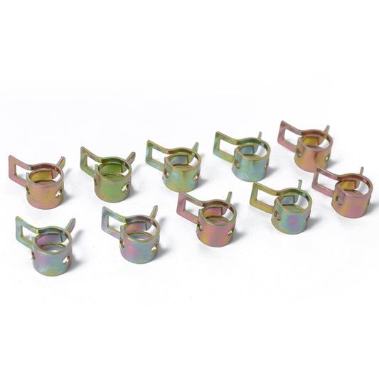 10 PCS 14mm Car Spring Clip Fuel Line Hose Clip Water Pipe Air Tube Clamp Fastener, 10 PCS 14mm