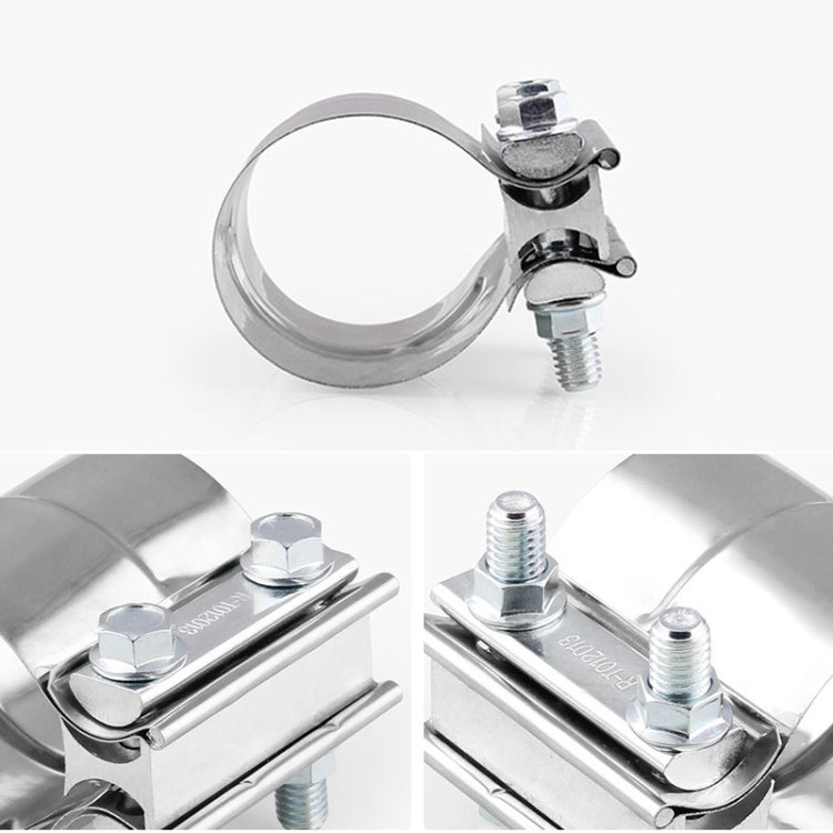 2.5 inch Car Turbo Exhaust Downpipe Stainless Steel Lap Joint Band Clamp, 2.5 inch
