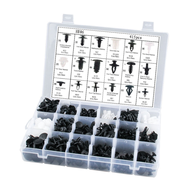 415 PCS Car Retainer Clips Assortment Car Panel Trim Plastic Fasteners Rivet Clips Set, 415 PCS