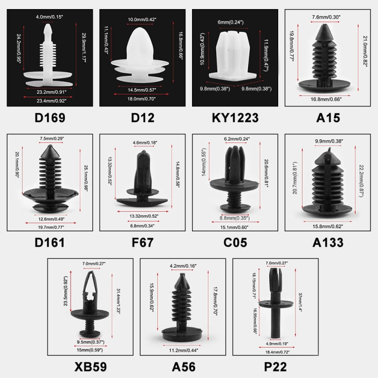 415 PCS Car Retainer Clips Assortment Car Panel Trim Plastic Fasteners Rivet Clips Set, 415 PCS