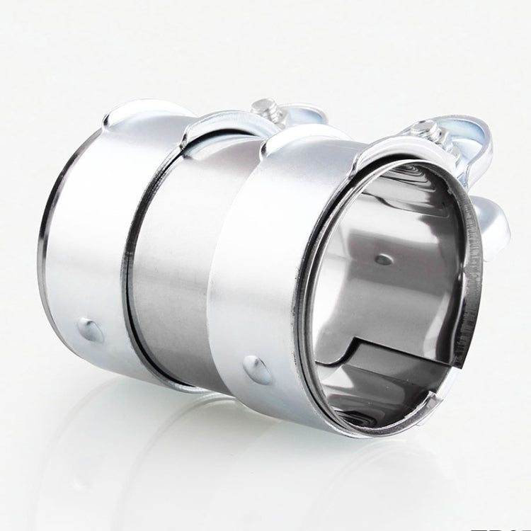 2.5 inch Car Turbo Exhaust Downpipe Low carbon Stainless Steel Lap Joint Band Clamp, 2.5 inch (Low carbon)