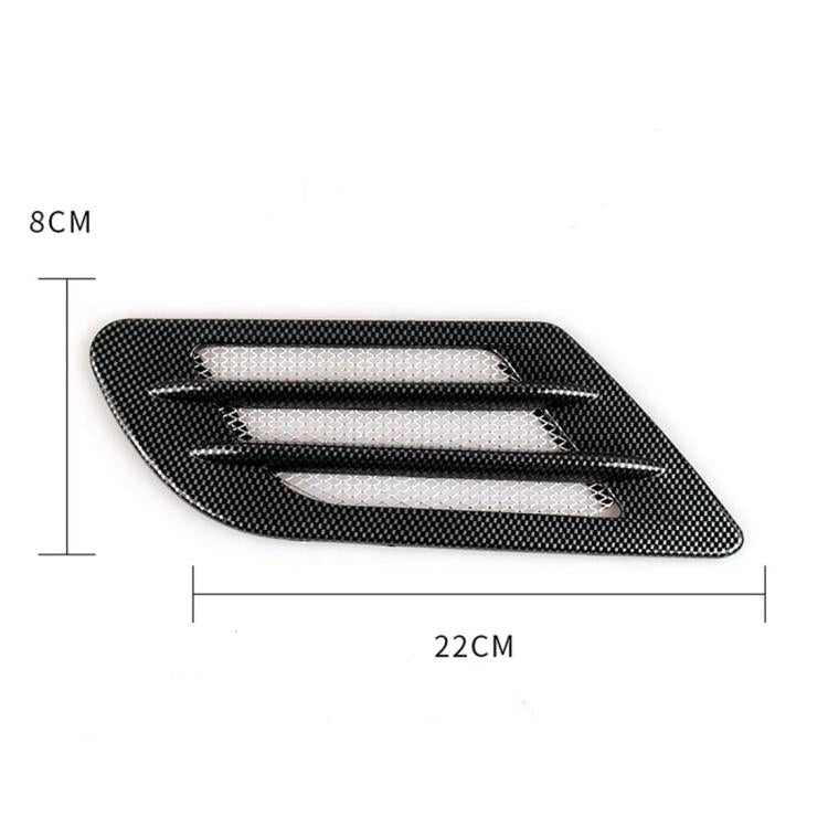 2 pièces Style Euro en Métal Décoratif Débit d'Air Admission Turbo Capot Moteur Grille Latérale d'Aération avec Autocollant Adhésif