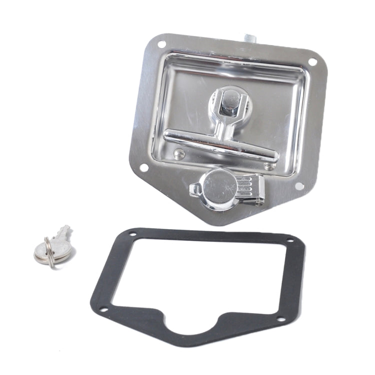Folding T Handle Lock Stainless Steel Flush Mount Tool Box for Trailer / Yacht / Truck, A1218-01