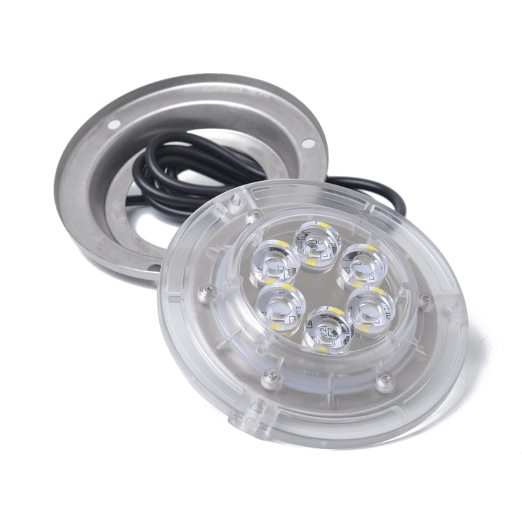 DC 10-30V 12W IP68 316 Stainless 6 LEDs Blue Light Underwater Light Boat High Power Bright for Marine / Yacht, 12W Blue Light