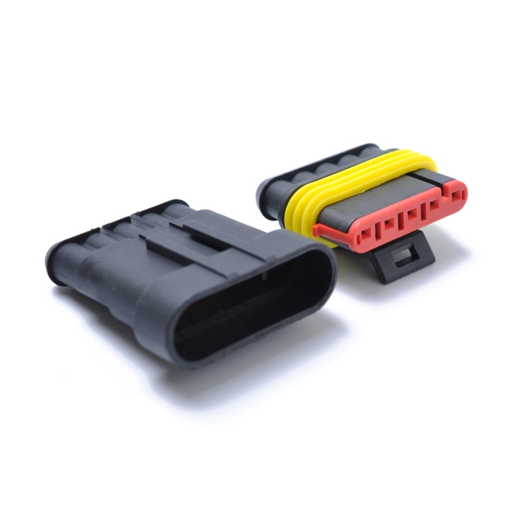 10 Sets 5 Pin Way Sealed Waterproof Electrical Wire Connector Plug Terminal Car Auto Set, A0314