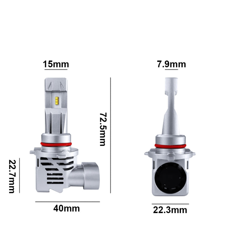 2 PCS M3 9005 / HB3 / H10 DC9-32V / 17W / 6500K / 2000LM IP68 Car LED Headlight Lamps, 9005 / HB3 / H10