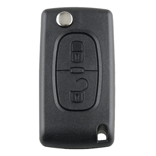 For PEUGEOT 2 Buttons Intelligent Remote Control Car Key with PCF7961 Integrated Chip & Battery & Holder & Slotted Key Blade & ASK Signal, Frequency: 433MHz, 2 Buttons with Slotted Key Blade