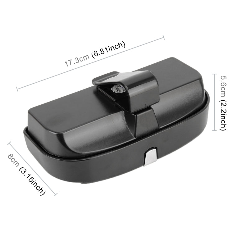Car Multi-functional Glasses Case Sunglasses Box with Card Slot, Flat Style, Flat Style (Black), Flat Style (Pink), Flat Style (Grey), Flat Style (Beige)