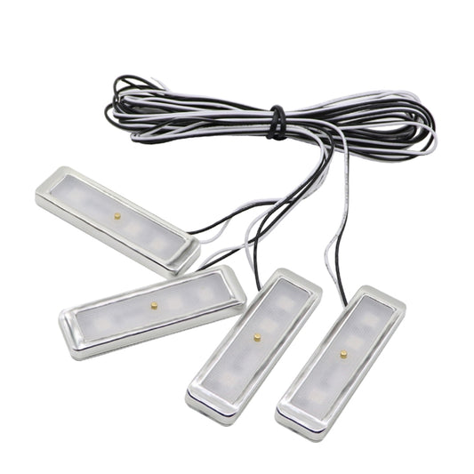 4 PCS Universal Car Colorful LED Inner Handle Light Atmosphere Lights Decorative Lamp DC12V / 0.5W Cable Length: 70cm, Car LED Inner Handle Light
