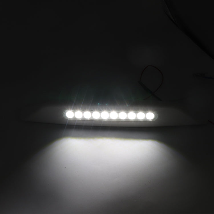 DC 12V 3W 6000K Marine Boat Caravan RV Waterproof LED Spotlights Stair Deck Dome Light Ceiling Lamp, White Shell