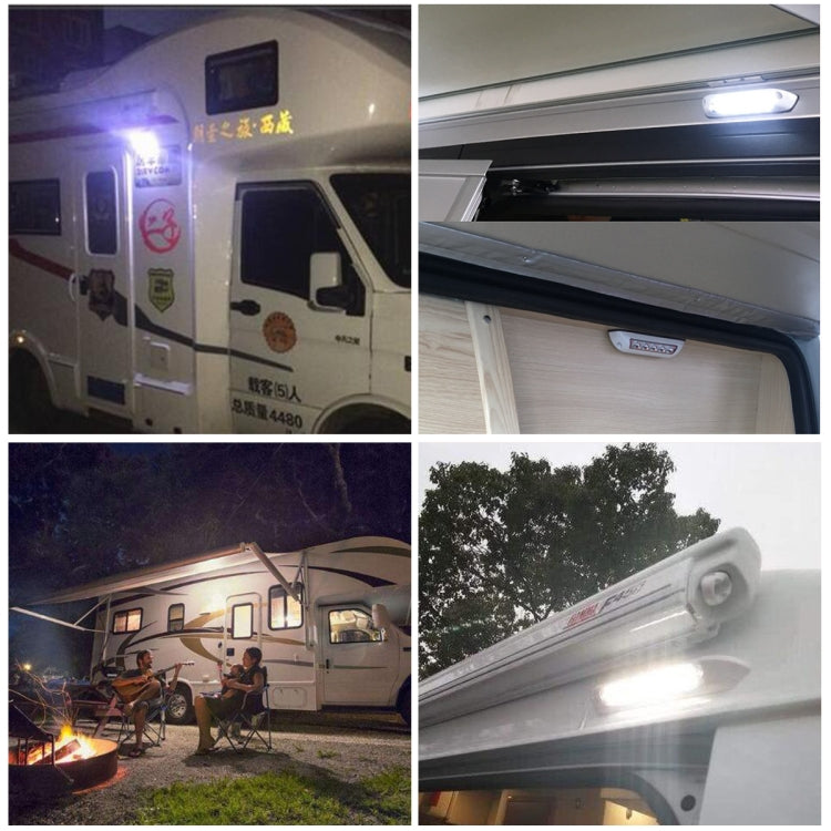 DC 12V 3W 6000K Marine Boat Caravan RV Waterproof LED Spotlights Stair Deck Dome Light Ceiling Lamp, White Shell