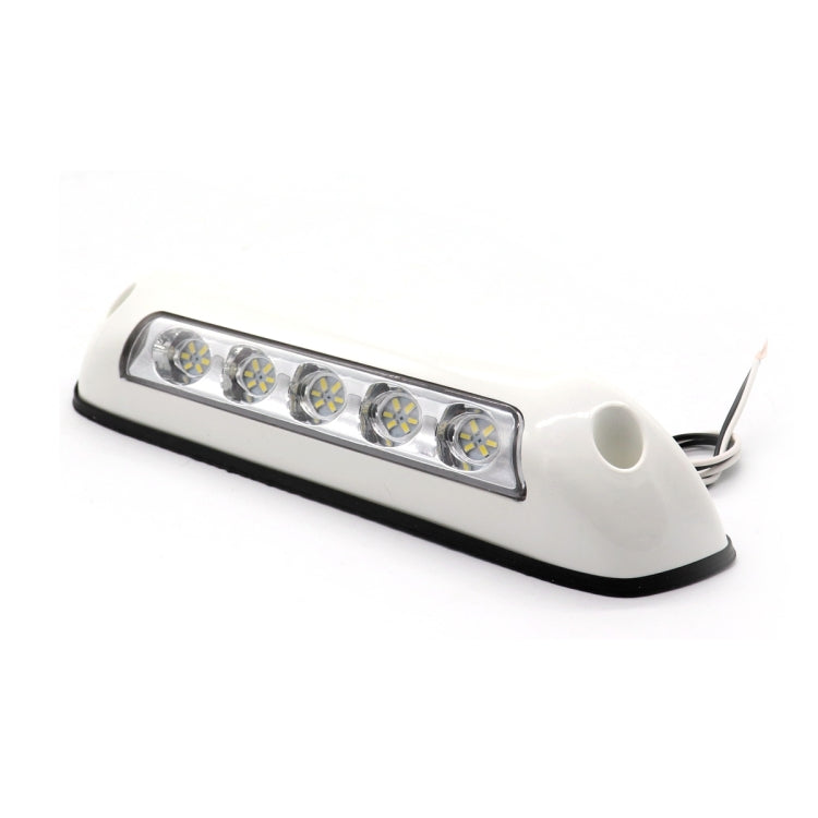 DC 12V 2.6W 6000K IP67 Marine RV Waterproof LED Stair Deck Dome Light Ceiling Lamp, White Shell and Rubber Base, White Shell and Rubber Base