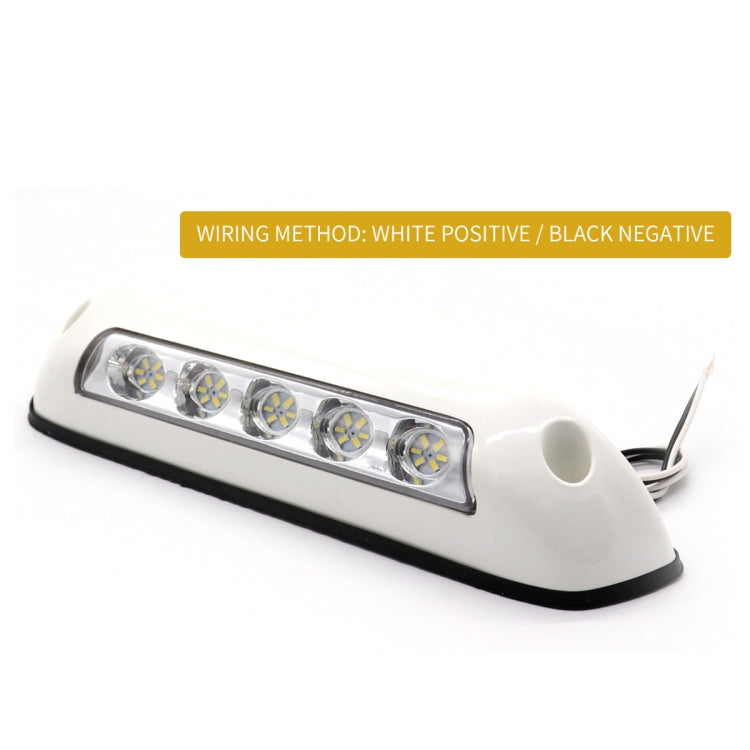 DC 12V 2.6W 6000K IP67 Marine RV Waterproof LED Stair Deck Dome Light Ceiling Lamp, White Shell and Rubber Base, White Shell and Rubber Base