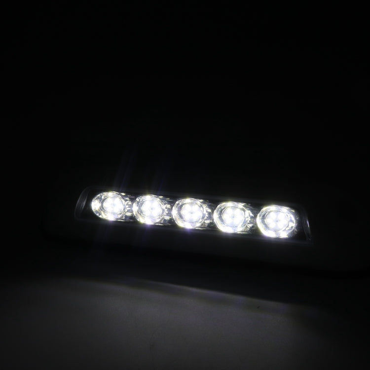 DC 12V 2.6W 6000K IP67 Marine RV Waterproof LED Stair Deck Dome Light Ceiling Lamp, White Shell and Rubber Base, White Shell and Rubber Base