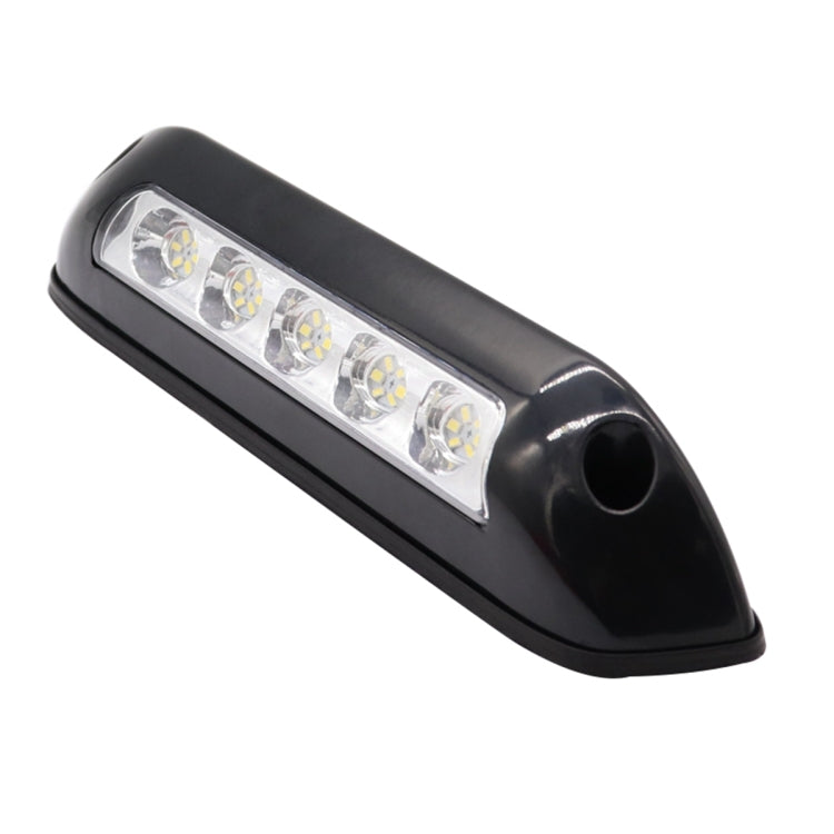 DC 12V 2.6W 6000K IP67 Marine RV Waterproof LED Stair Deck Dome Light Ceiling Lamp, Black Shell and Rubber Base, Black Shell and Rubber Base