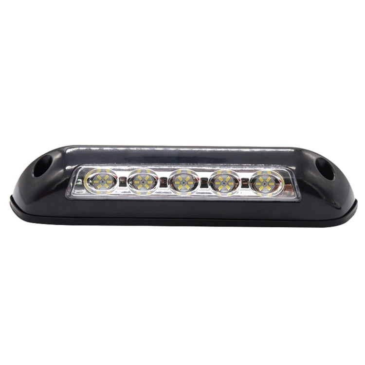 DC 12V 2.6W 6000K IP67 Marine RV Waterproof LED Stair Deck Dome Light Ceiling Lamp, Black Shell and Rubber Base, Black Shell and Rubber Base