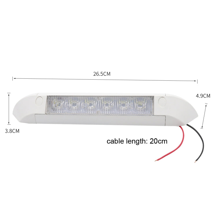 DC 12V 2.6W 6000K IP67 Marine RV Waterproof LED Stair Deck Dome Light Ceiling Lamp, Aluminum Alloy Base, Aluminum Alloy Base