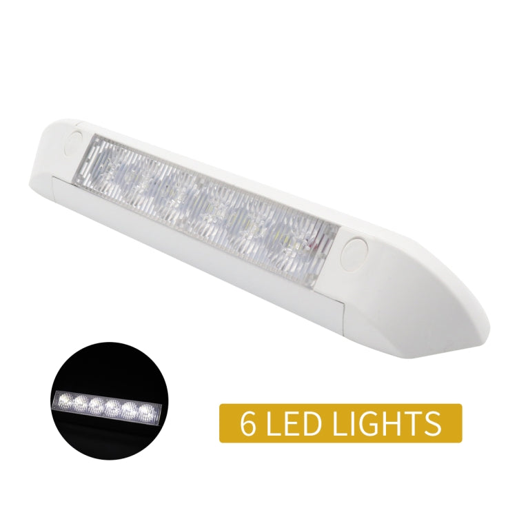 DC 12V 2.6W 6000K IP67 Marine RV Waterproof LED Stair Deck Dome Light Ceiling Lamp, Aluminum Alloy Base, Aluminum Alloy Base