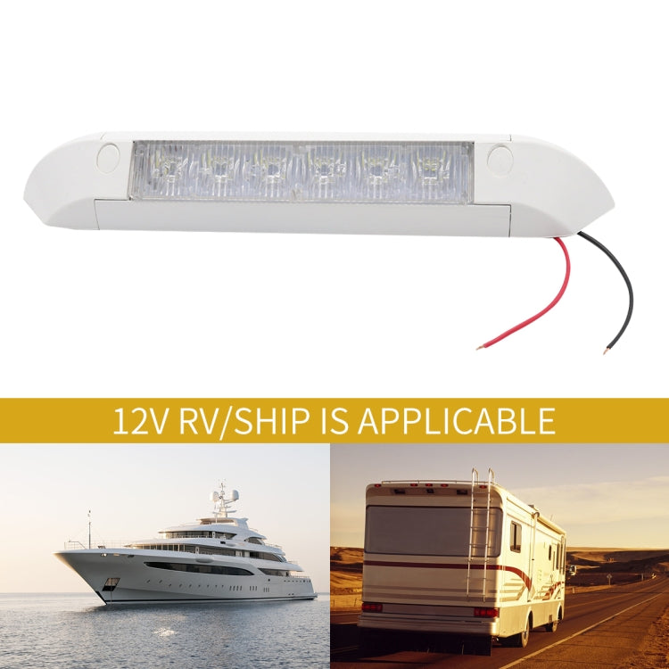 DC 12V 2.6W 6000K IP67 Marine RV Waterproof LED Stair Deck Dome Light Ceiling Lamp, Aluminum Alloy Base, Aluminum Alloy Base