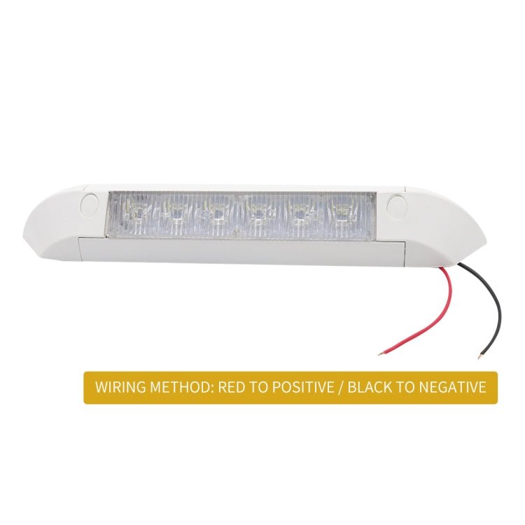 DC 12V 2.6W 6000K IP67 Marine RV Waterproof LED Stair Deck Dome Light Ceiling Lamp, Aluminum Alloy Base, Aluminum Alloy Base