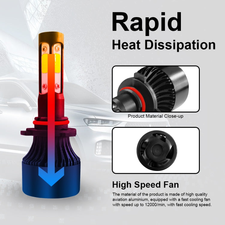 2 PCS S2 9005 / HB3 / H10 DC9-36V / 25W / 6000K / 2500LM IP68 Car LED Headlight Lamps