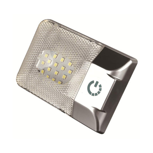 D4376S DC11-18V 3.6W 6000-6500K IP50 24LEDs SMD-5050 Marine RV Dimmable LED Dome Light Ceiling Lamp, with Touch Control, D4376S