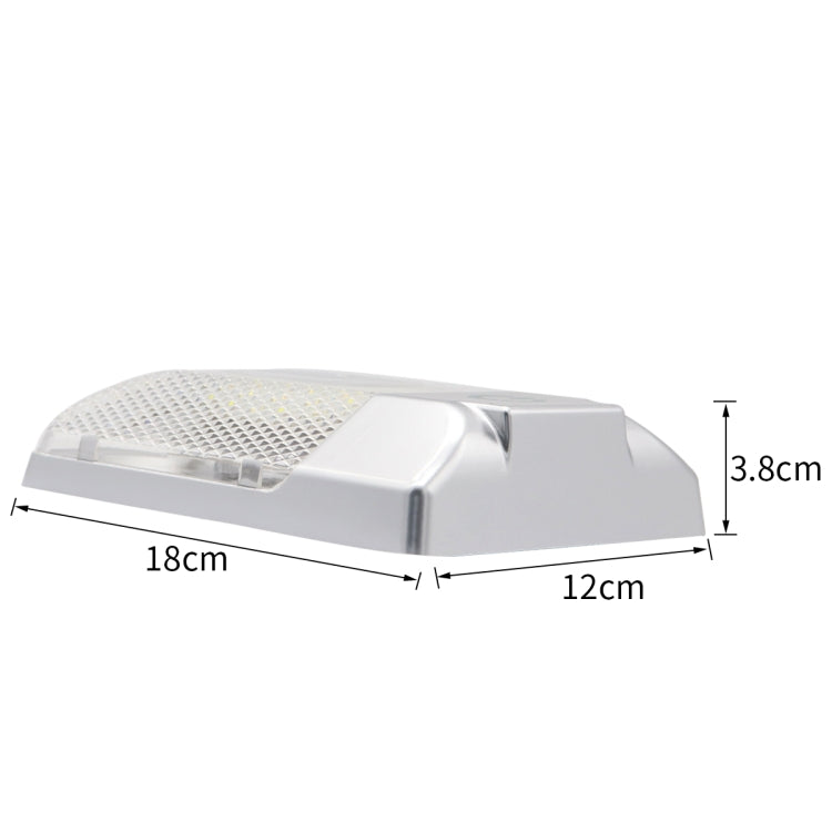 D4376S DC11-18V 3.6W 6000-6500K IP50 24LEDs SMD-5050 Marine RV Dimmable LED Dome Light Ceiling Lamp, with Touch Control, D4376S