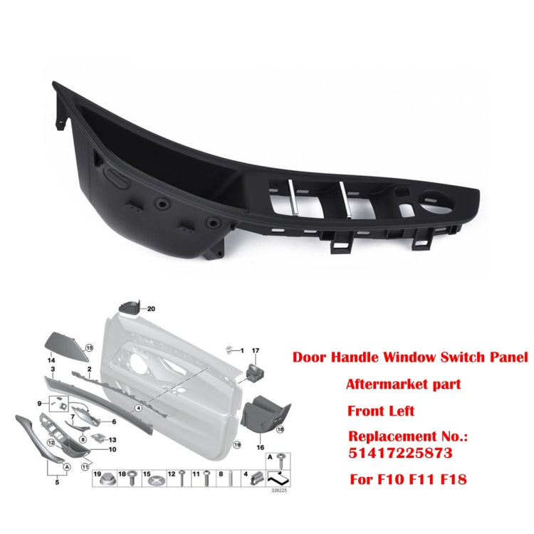 Door Left Front Handle Window Switch Panel 51417225875 for BMW 5 Series, For BMW 5 Series(Black), For BMW 5 Series(Beige), For BMW 5 Series(Brown)