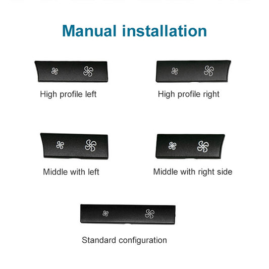Car Wind Power Switch Air Conditioning Air Volume Button for BMW 5 Series 2011-2017 / 7 Series 2009-2015, Right High Configuration, Right High Configuration