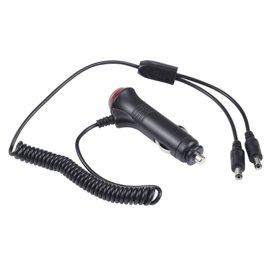 Câble d'alimentation à ressort pour chargeur allume-cigare de voiture 12-24V vers DC5.5x2.1mm avec interrupteur, prise allume-cigare