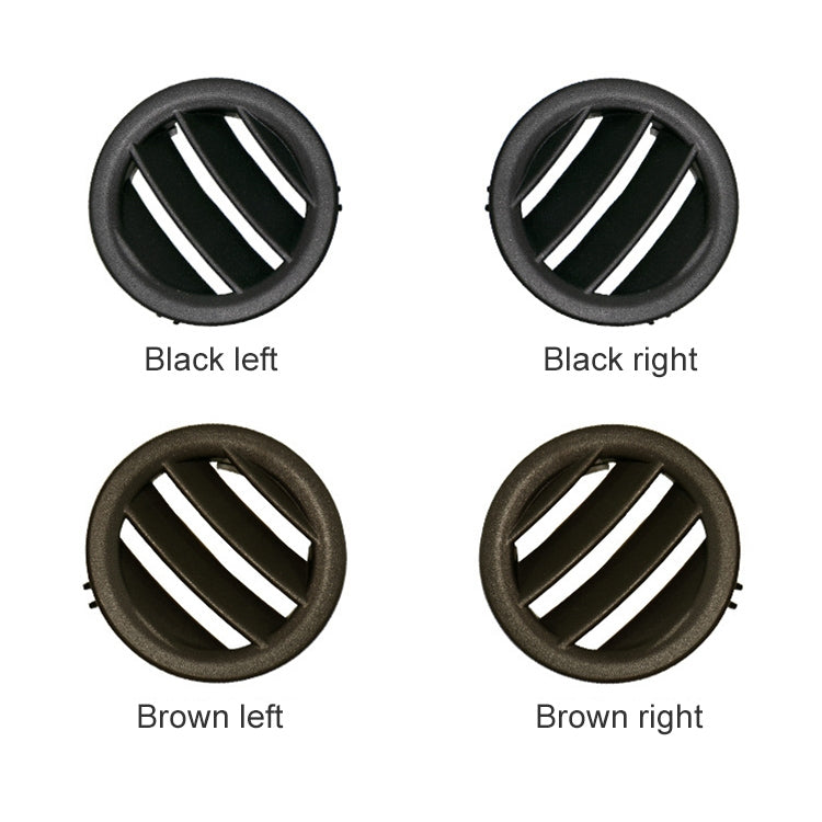 Car Left Side Dashboard Small Air Outlet Circular Air-conditioning Outlet for Mercedes-Benz C Class W204, Left Side for W204 (Black), Left Side for W204 (Brown)