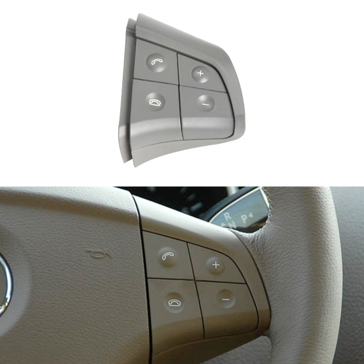 Car Right Side 4-button Steering Wheel Switch Buttons Panel 1648200110 for Mercedes-Benz W164, Left Driving, Right Side 4-button (Black), Right Side 4-button (Coffee), Right Side 4-button (Grey)