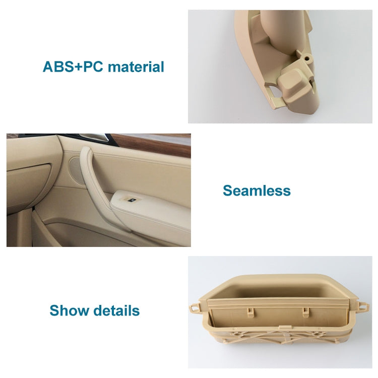 Car Front Right Inside Doors Handle Pull Trim Cover 5141 7394 519-1 for BMW X3 X4, Left Driving, Front Right Inside (Black), Front Right Inside (Beige)