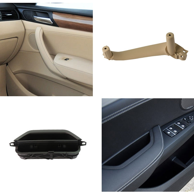 Car Front Right Inside Doors Handle Pull Trim Cover 5141 7394 519-1 for BMW X3 X4, Left Driving, Front Right Inside (Black), Front Right Inside (Beige)