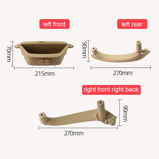Car Front Left Inside Doors Handle Pull Trim Cover 5141 7394 519-1 for BMW X3 X4, Left Driving, Front Left Inside (Black), Front Left Inside (Beige)