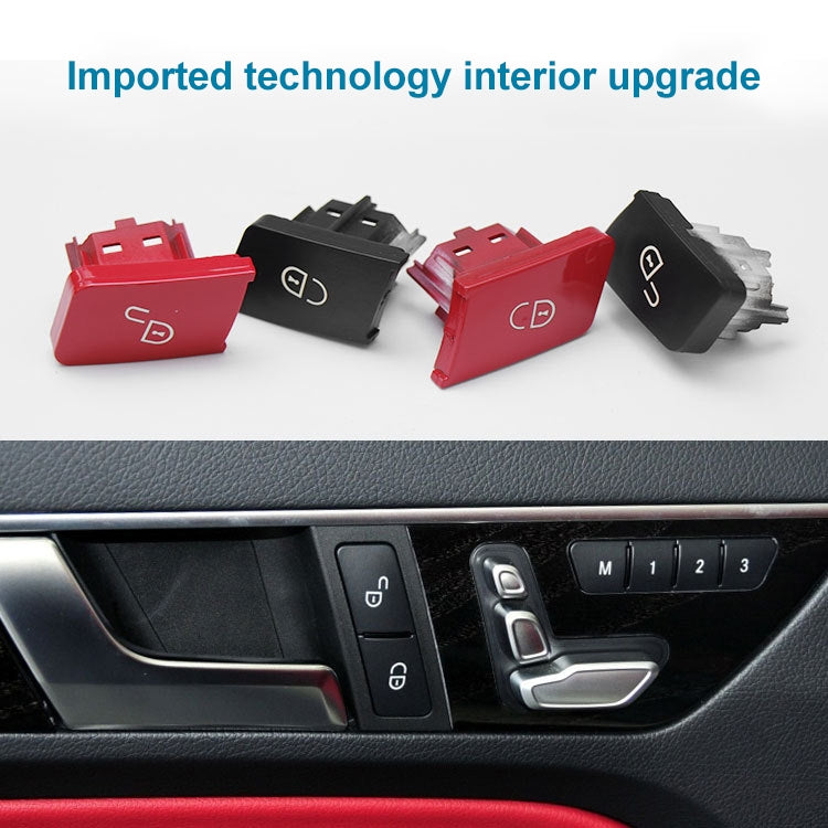 Car Left Side Door Lock Switch Buttons 2049058402 for Mercedes-Benz W204, Left Driving, For Mercedes-Benz W204 Left Side (Black), For Mercedes-Benz W204 Left Side (Red)