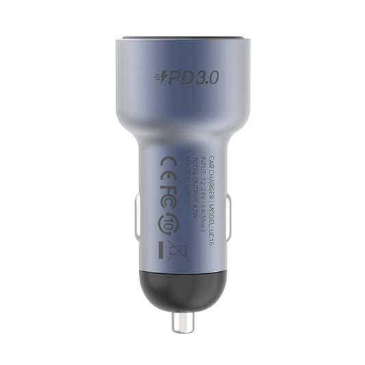 Chargeur de voiture double port USB-C / Type-C + USB MOMAX UC16E 67W, 67W