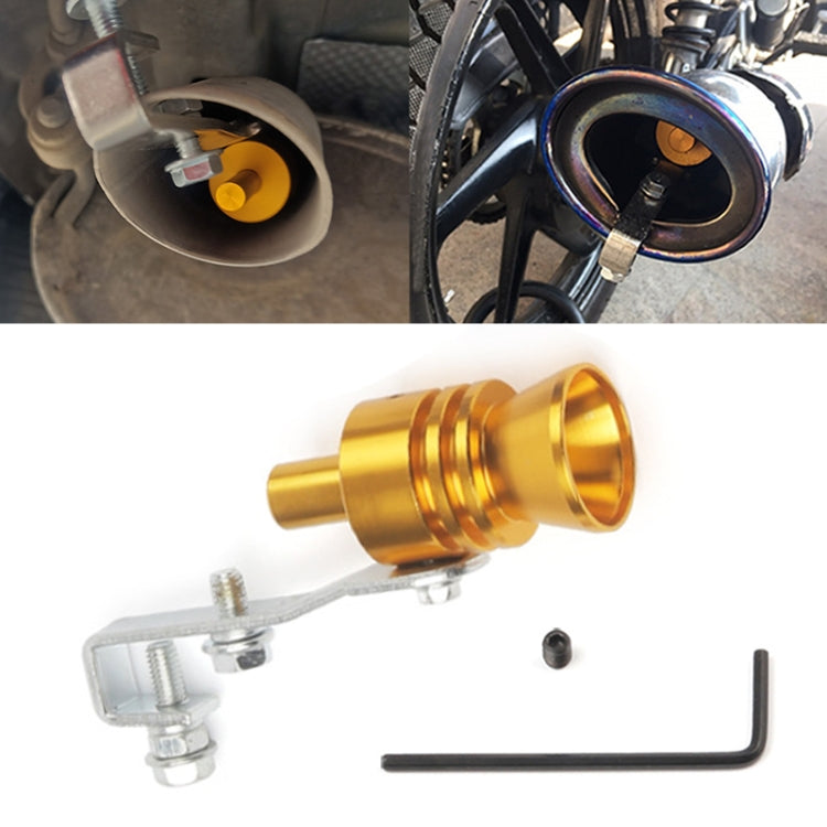 Sifflet simulateur d'échappement universel en aluminium Turbo Sound pour voiture/moto, Taille: L, Diamètre extérieur: 30mm, Taille: L (Rouge), Taille: L (Argent), Taille: L (Noir), Taille: L (Or), Taille: L (Bleu)