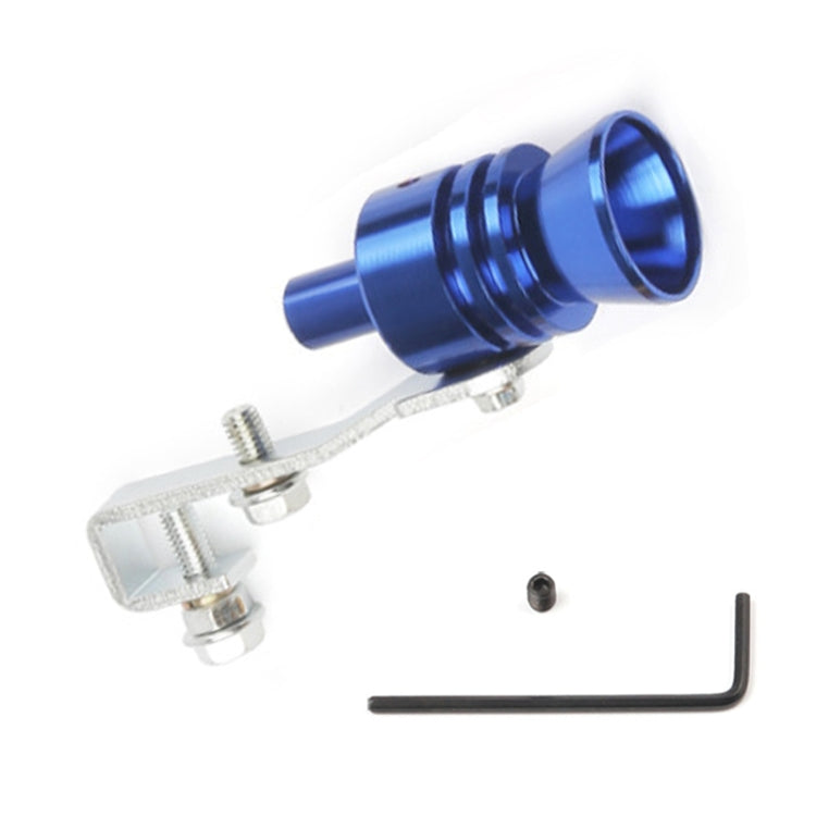Universal Aluminum Turbo Sound Exhaust Muffler Pipe Whistle Car / Motorcycle Simulator Whistler, Size: L, Outside Diameter: 30mm, Size: L (Blue)