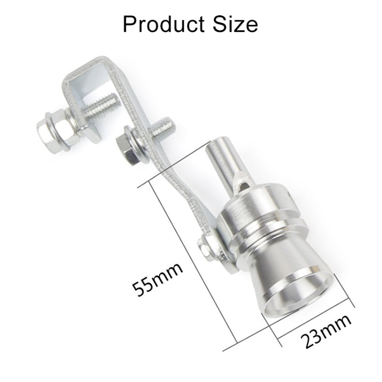 Universal Aluminum Turbo Sound Exhaust Muffler Pipe Whistle Car / Motorcycle Simulator Whistler, Size: M, Outside Diameter: 23mm, Size: M (Black)